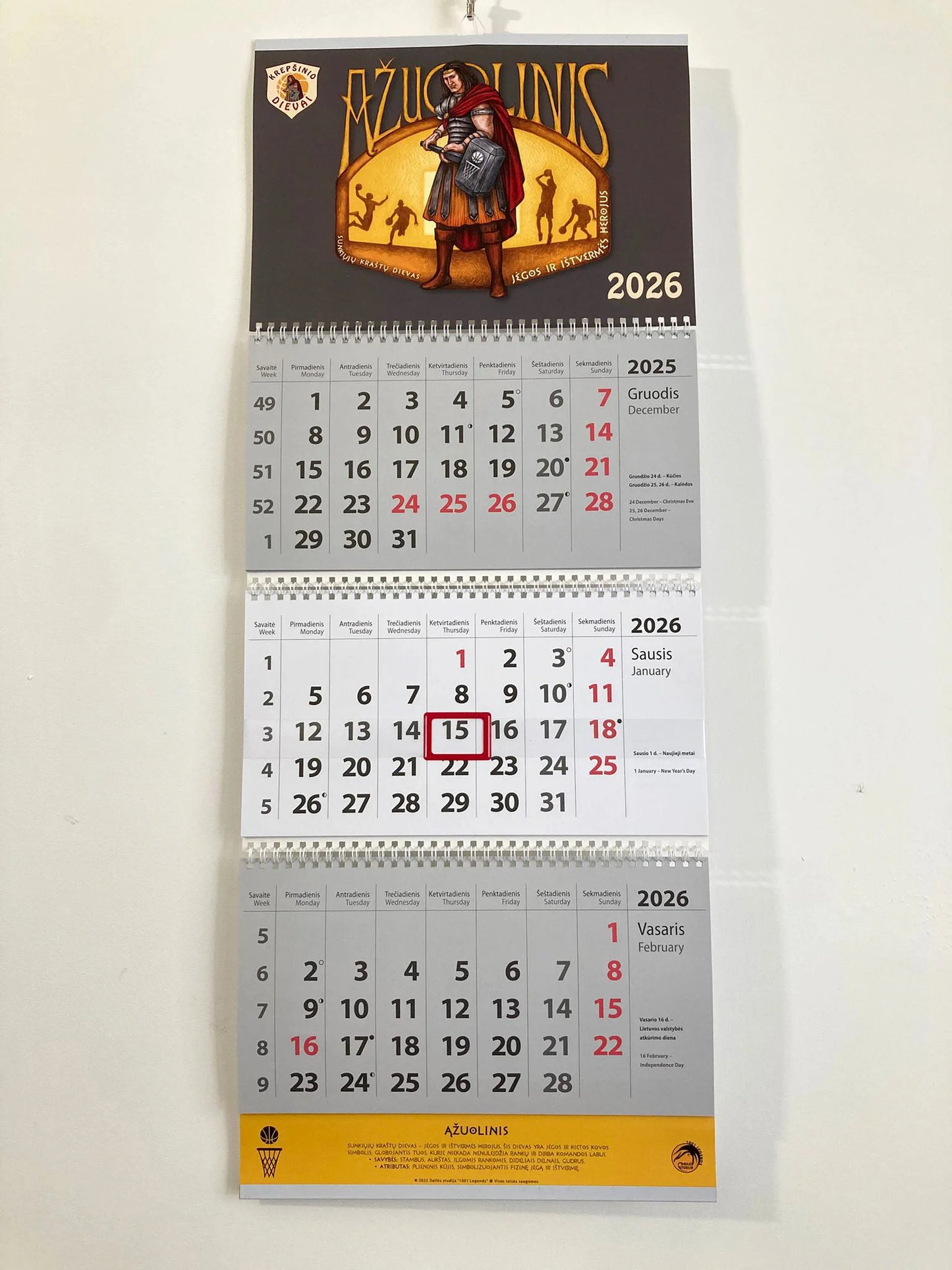 Kalendorius „Ąžuolinis“